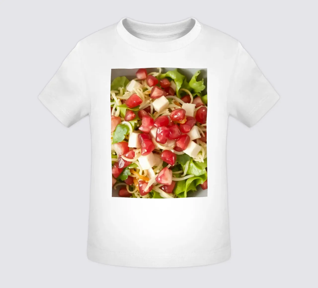 Insalata fresca con lattuga, pomodori, formaggio e melograno maglietta neonato da DesignDoodle