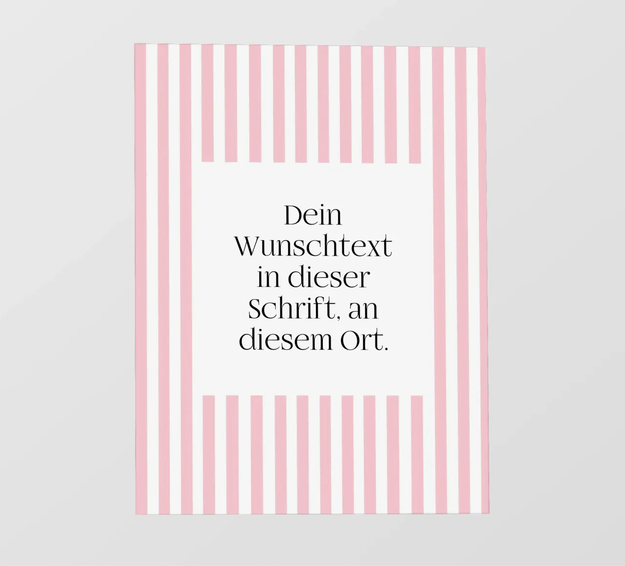 Wunschtext mit rosa Streifen photo wallpaper by WORTSPIEL