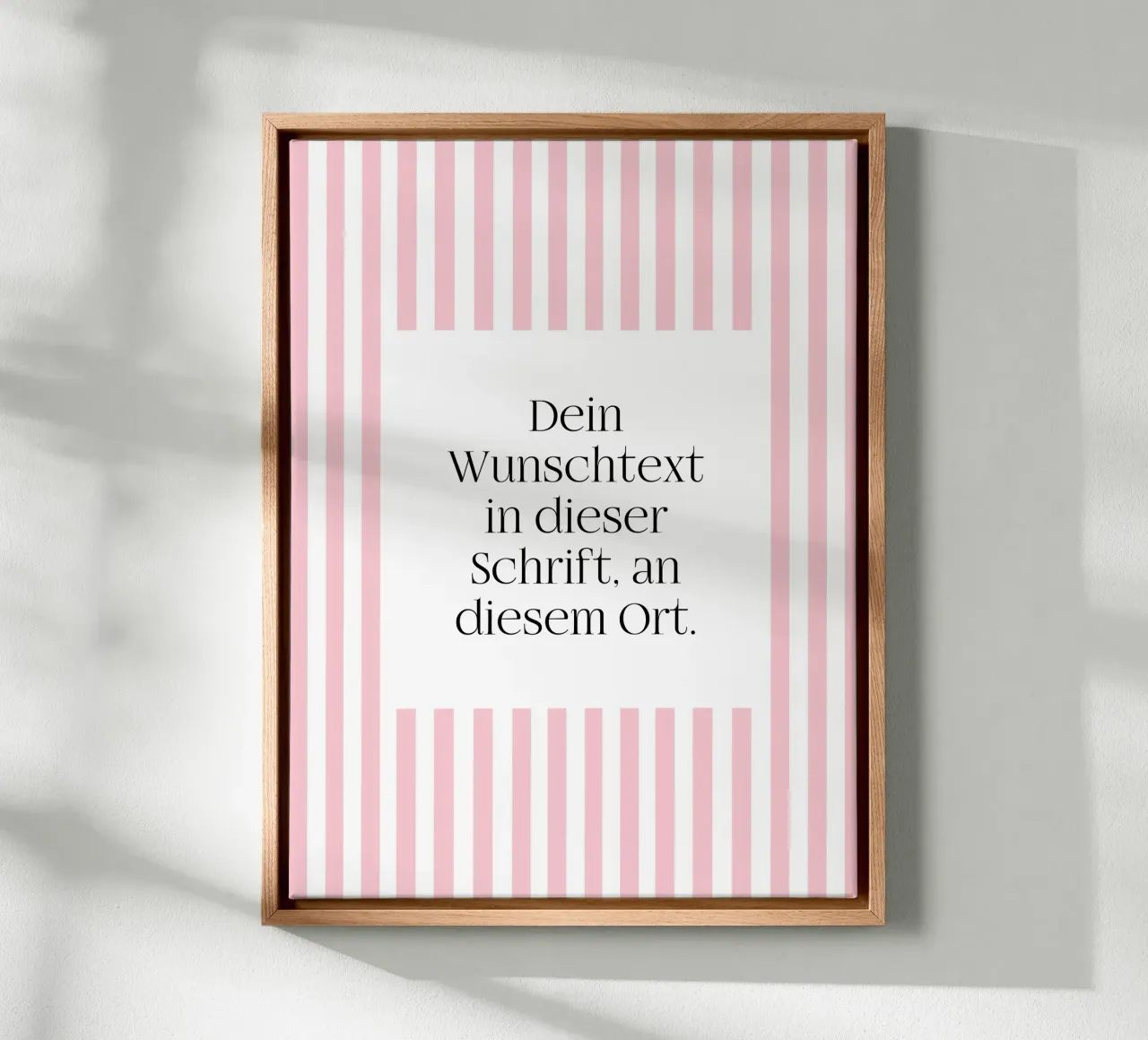 Wunschtext mit rosa Streifen tela da WORTSPIEL