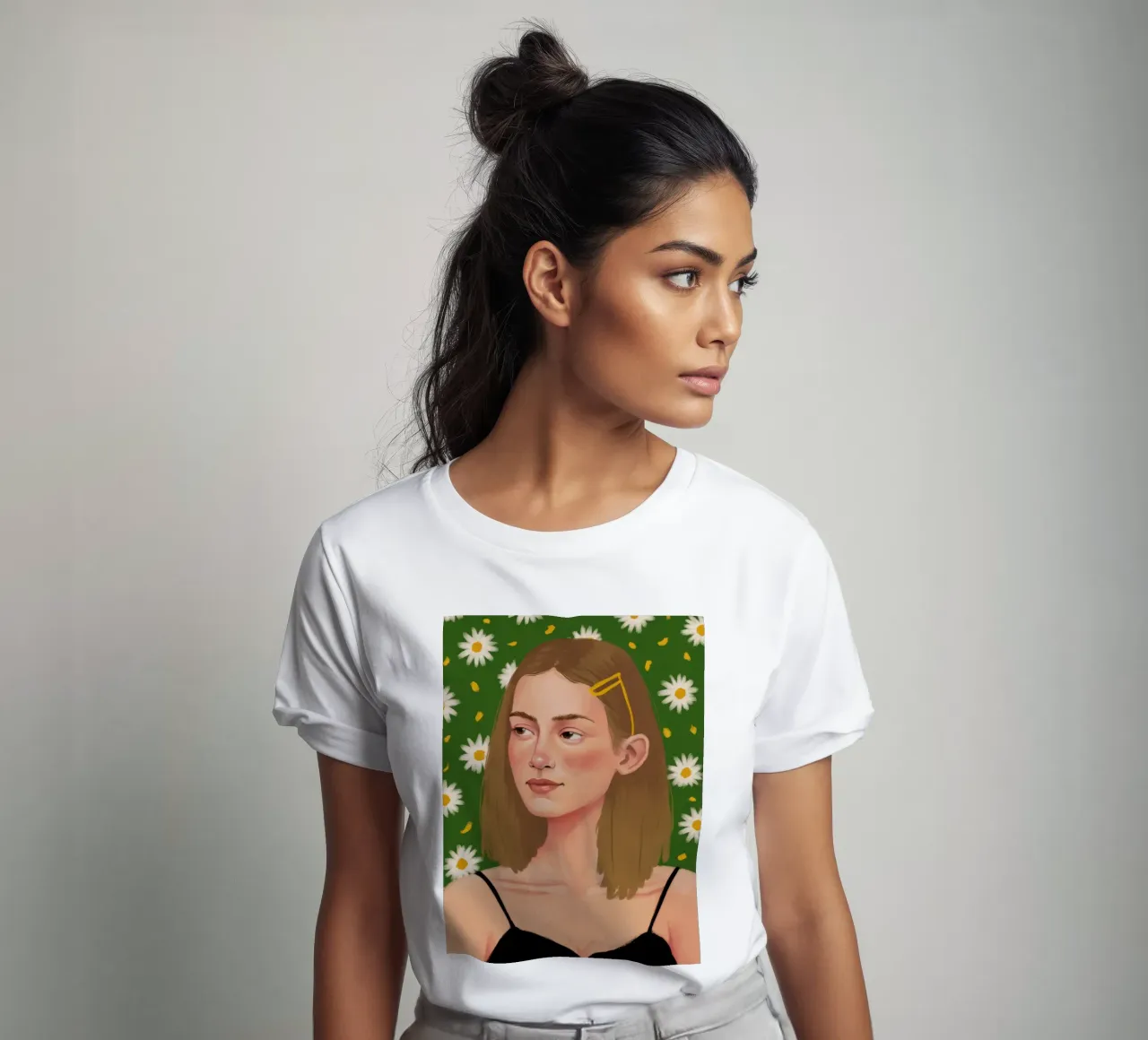 Sguardo a margherita Immobile t-shirt da Aether Brush