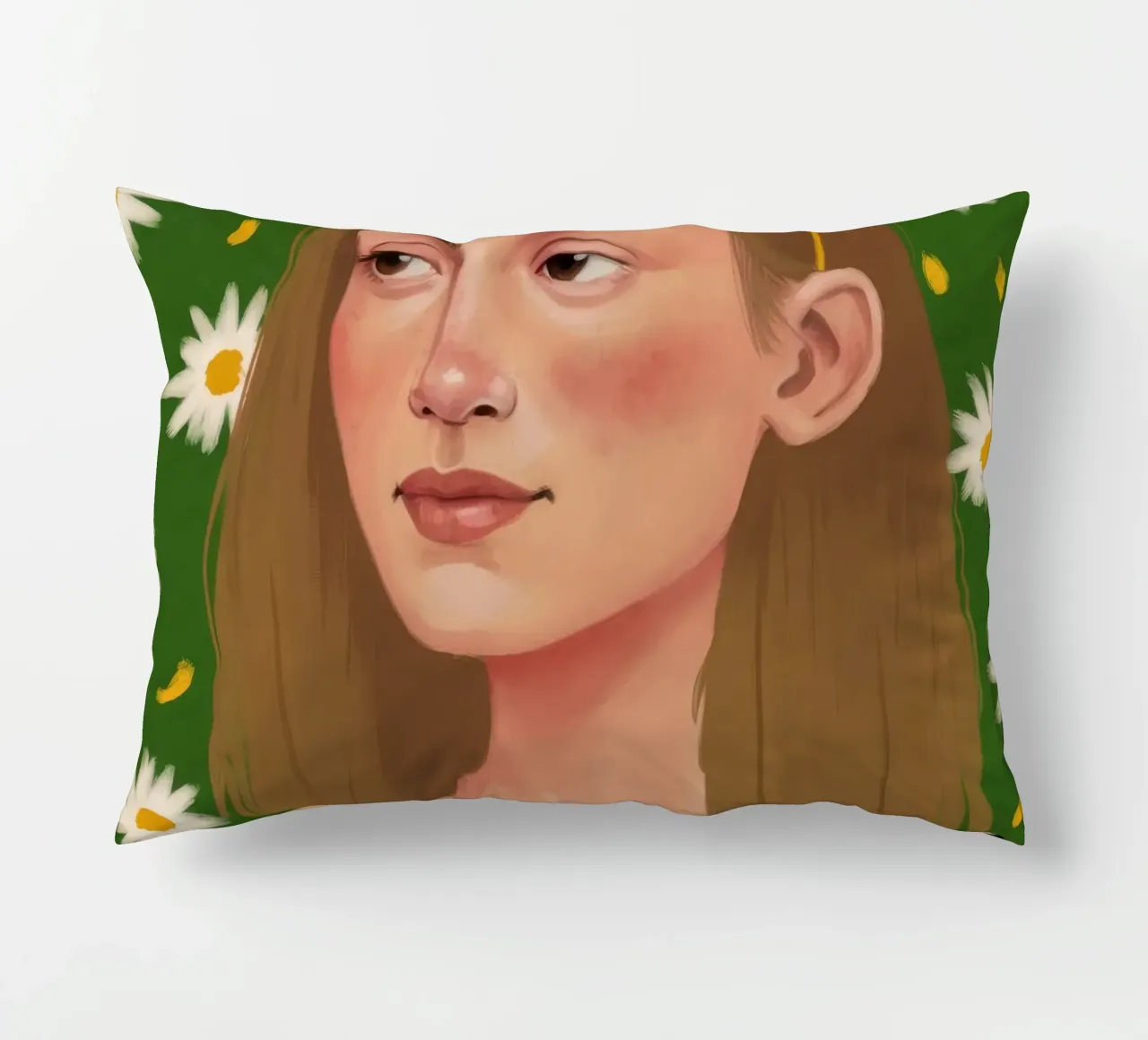 Sguardo a margherita Immobile cuscino da Aether Brush