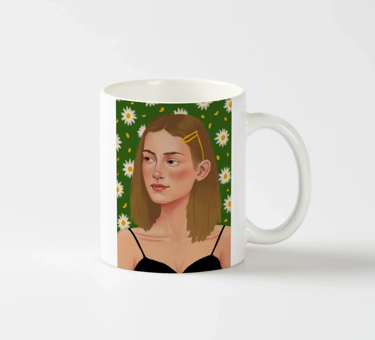 Sguardo a margherita Immobile tazza in ceramica da Aether Brush