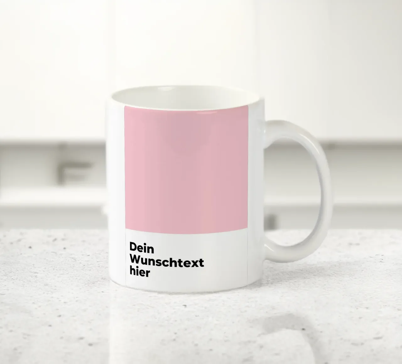 Wunschtext - geometrisch pink tazza in ceramica da WORTSPIEL