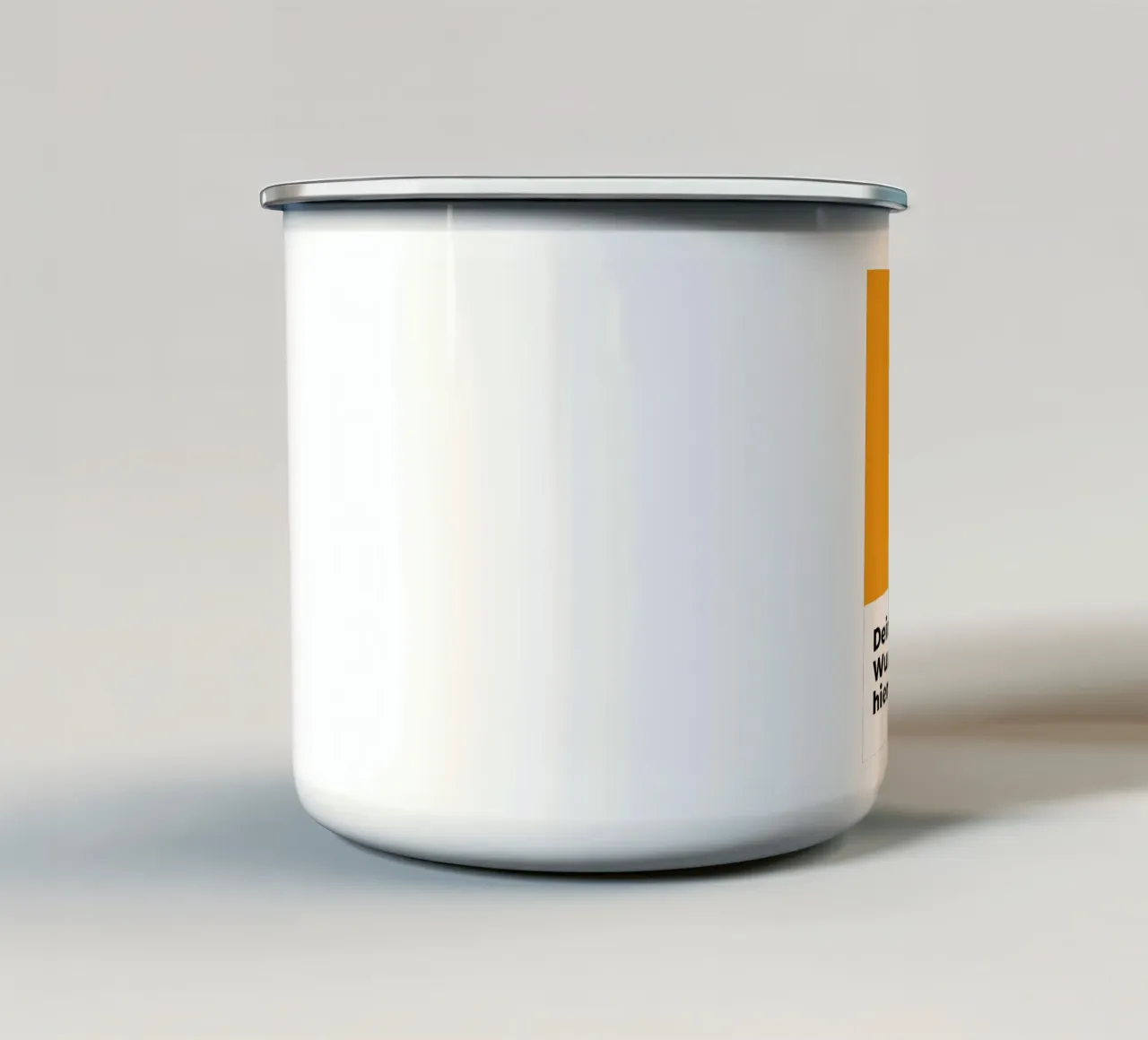 Wunschtext - geometrisch orange tazza in smalto da WORTSPIEL