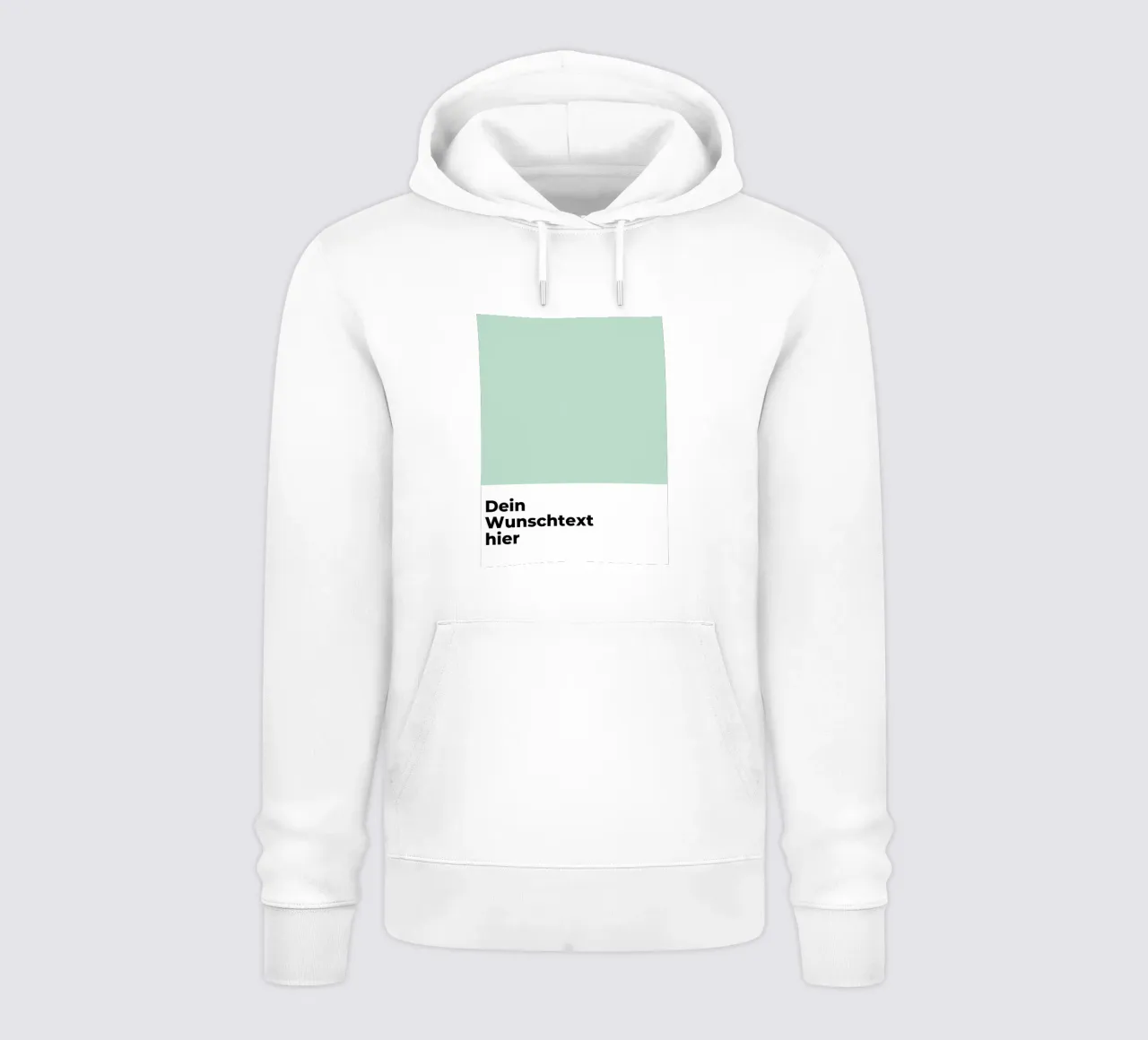 Wunschtext - geometrisch grün felpa con cappuccio da WORTSPIEL
