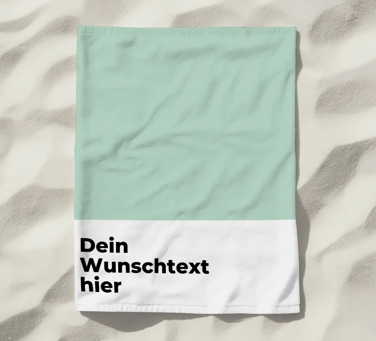 Wunschtext - geometrisch grün telo mare da WORTSPIEL