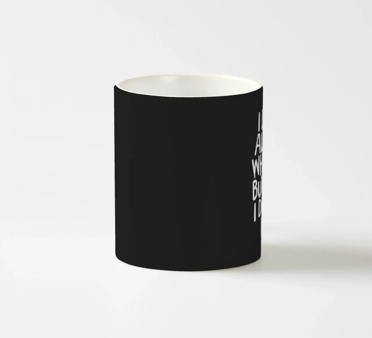 Ich brülle nicht immer, aber wenn ich es tue, dann ist es Typografie Keramik Tasse von THE MOTIVATED TYPE