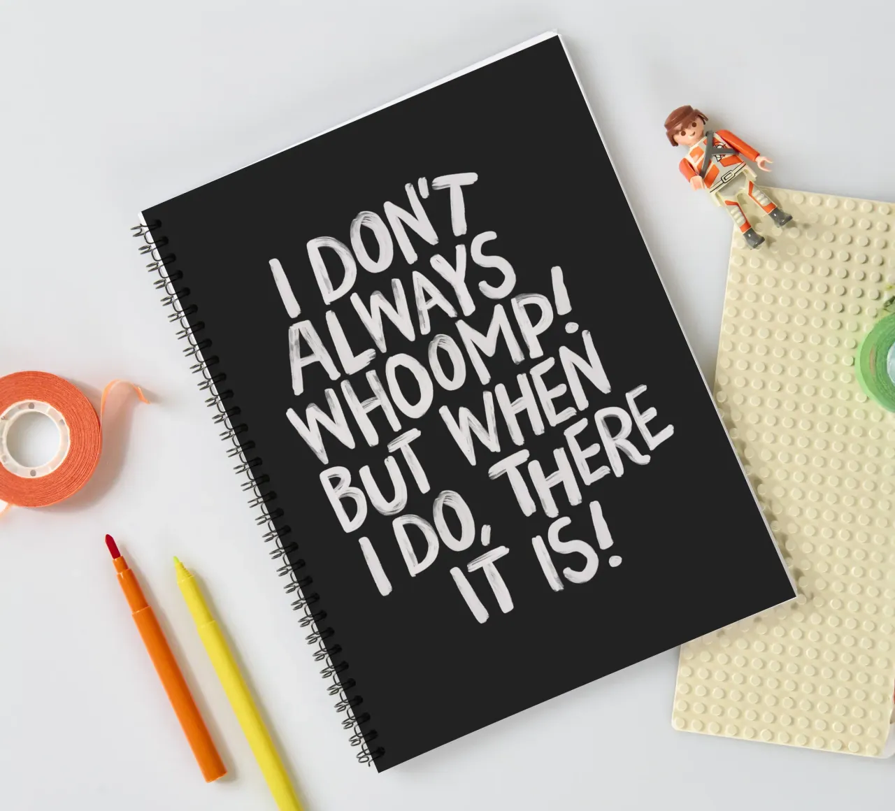 I Don't Always Whoomp But When I Do There It Is Typography cuaderno de espiral de THE MOTIVATED TYPE