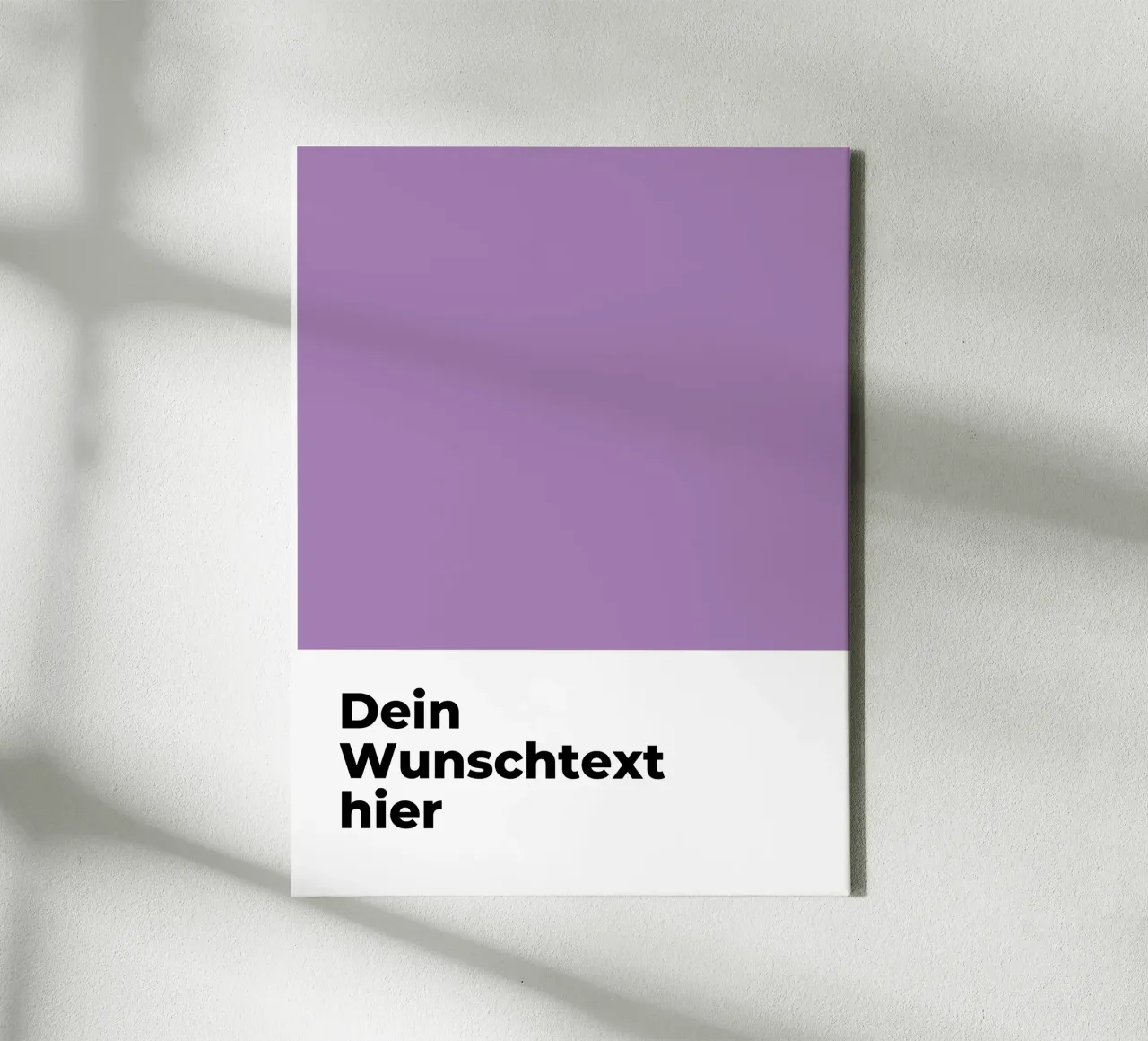 Wunschtext - geometrisch lila tela con Cornice a cassetta da WORTSPIEL