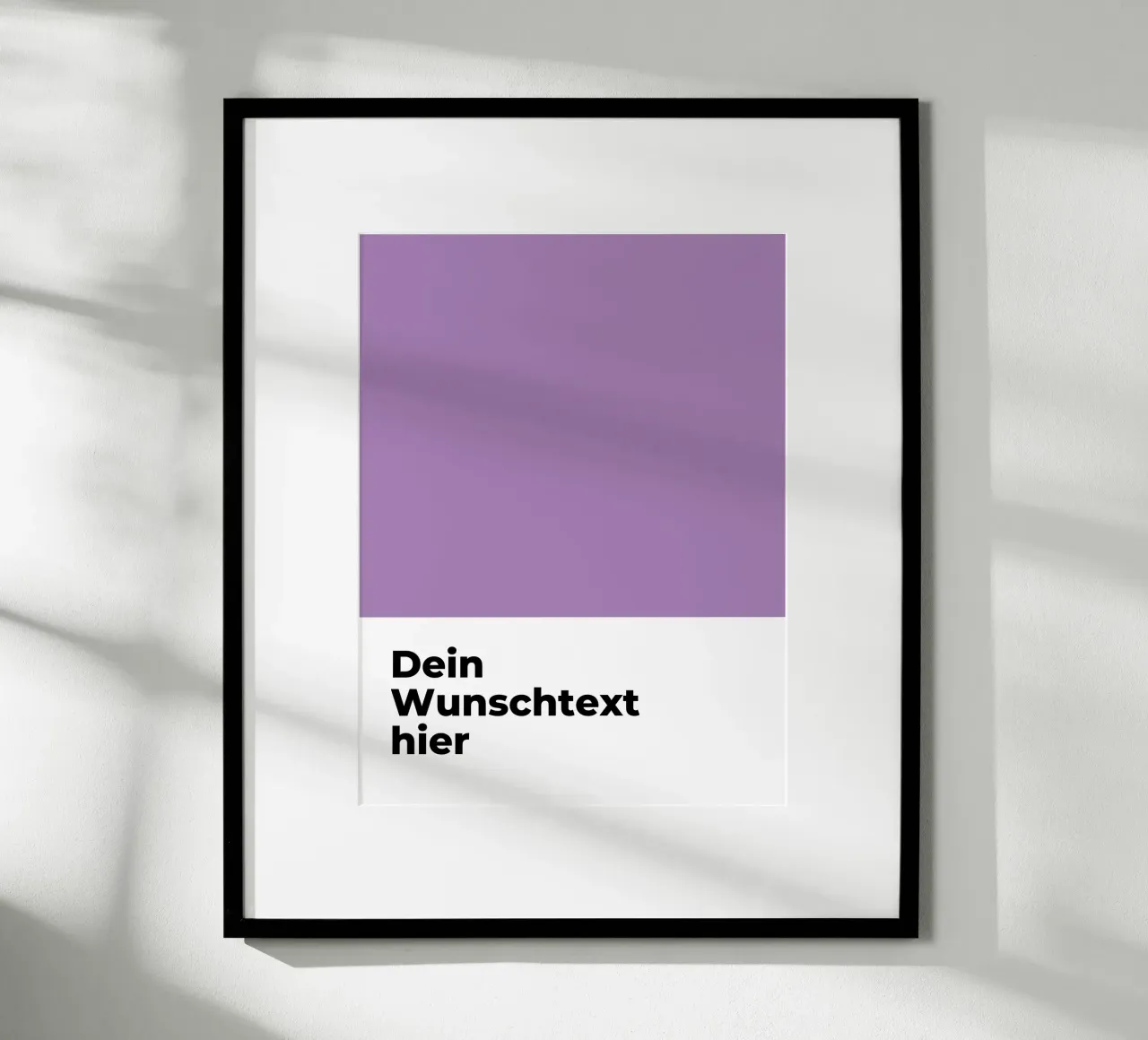 Wunschtext - geometrisch lila poster da WORTSPIEL