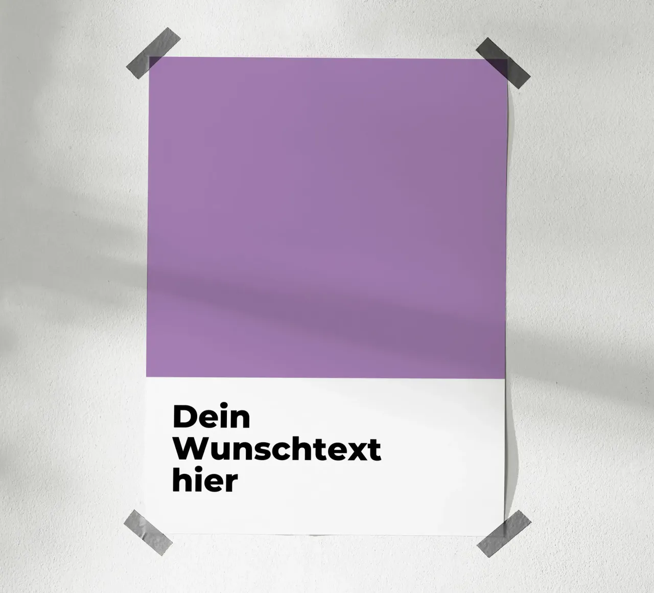Wunschtext - geometrisch lila poster da WORTSPIEL