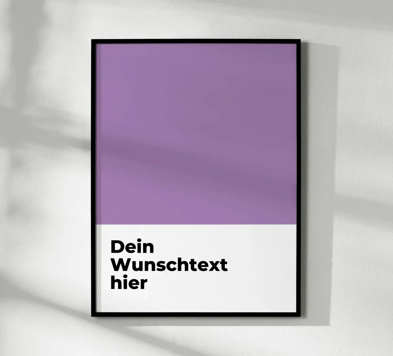 Wunschtext - geometrisch lila poster da WORTSPIEL