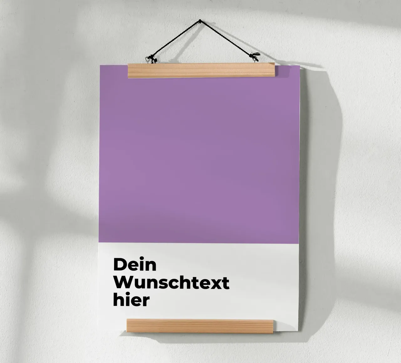 Wunschtext - geometrisch lila poster da WORTSPIEL