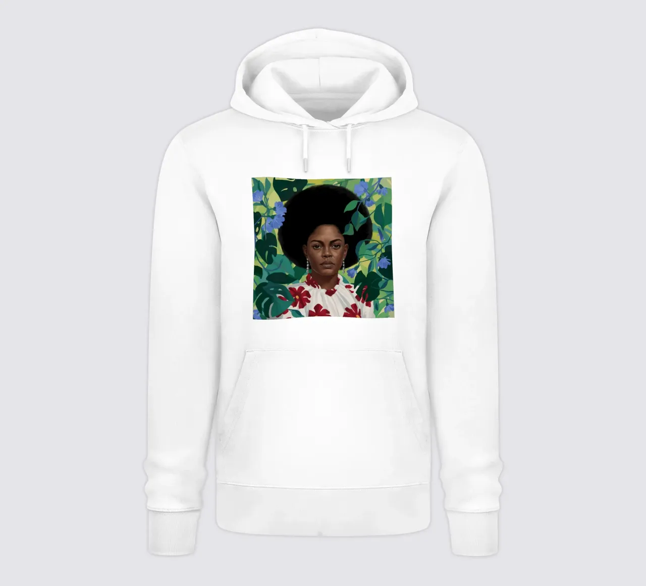 Maestà floreale afro felpa con cappuccio da Aether Brush