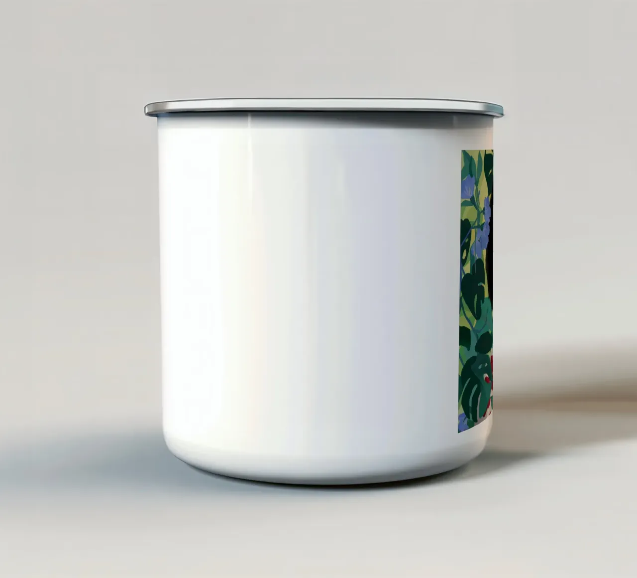 Maestà floreale afro tazza in smalto da Aether Brush