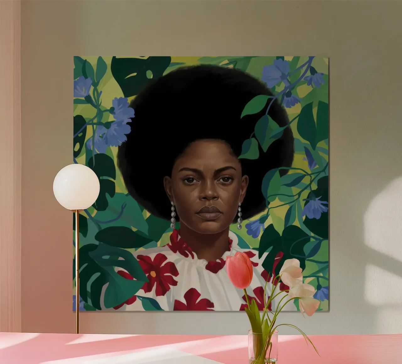 Maestà floreale afro carta hahnemühle da Aether Brush