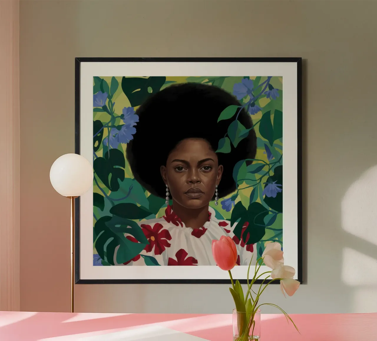 Maestà floreale afro carta hahnemühle da Aether Brush