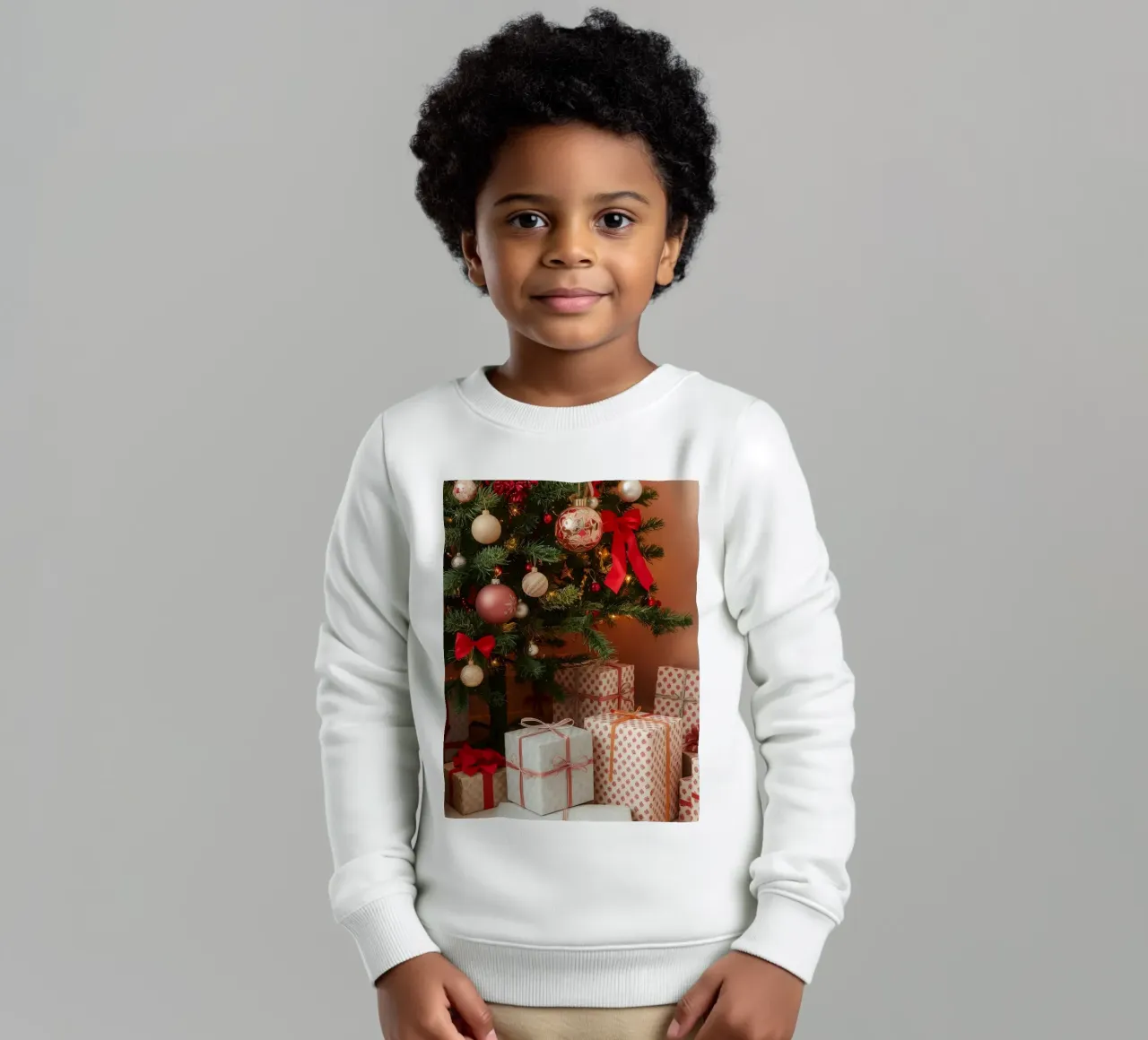 Festeggiare il Natale con un albero splendidamente decorato felpa bambino da DesignDoodle
