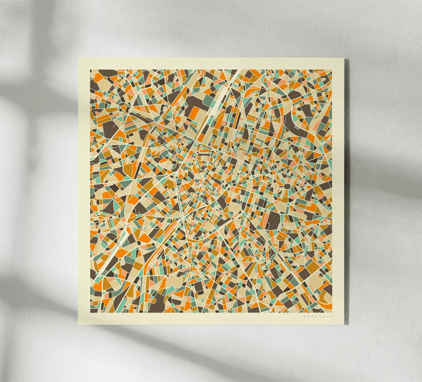 Brussels Map Acryl-Glas von Jazzberry Blue