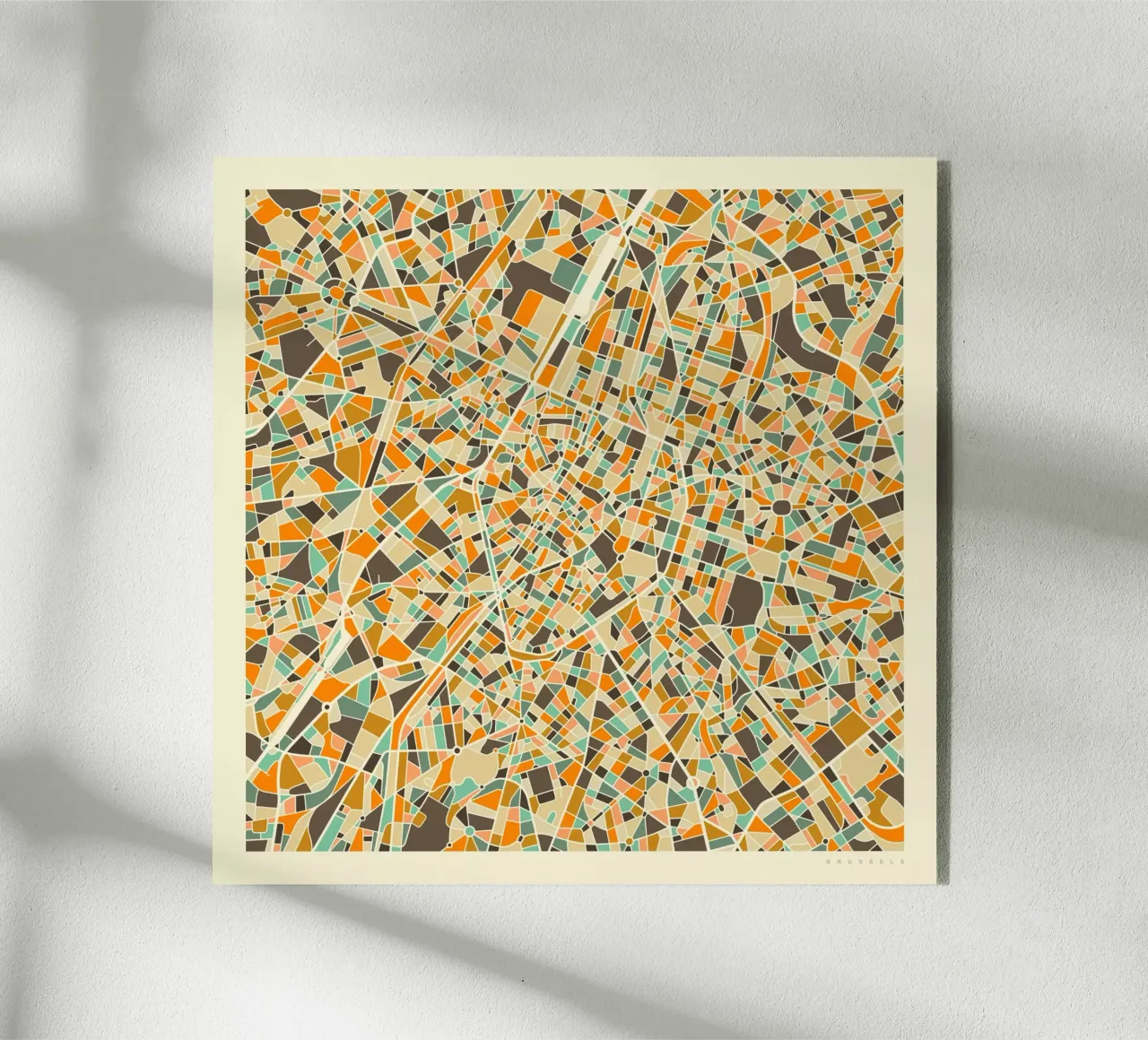 Brussels Map acryl van Jazzberry Blue