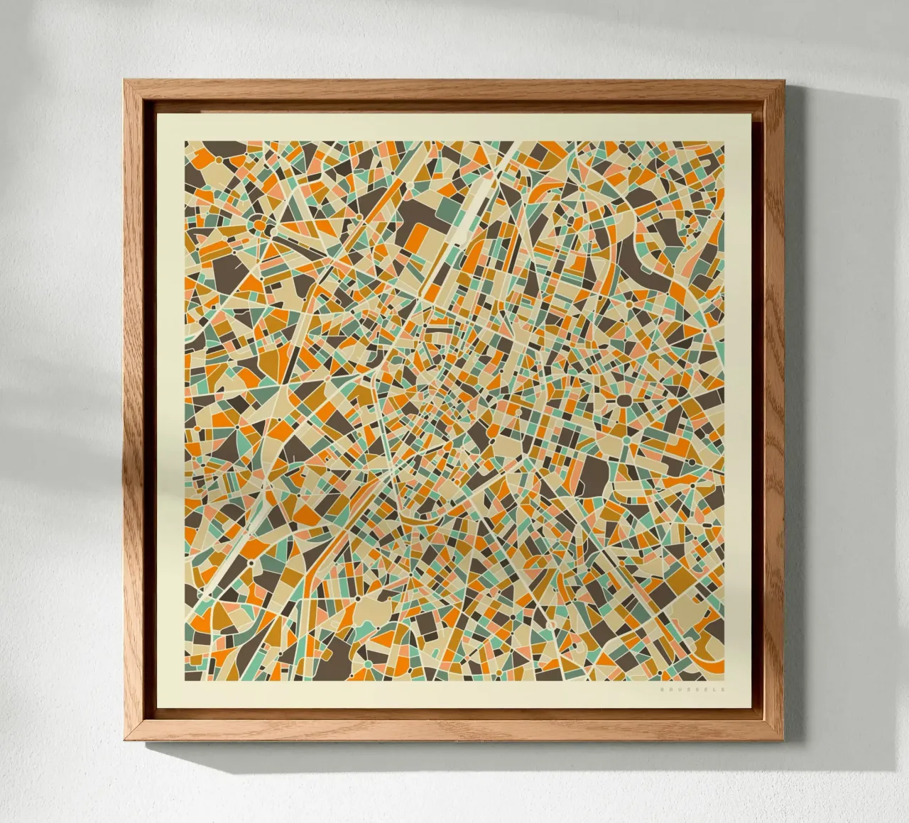 Brussels Map forex plate by Jazzberry Blue