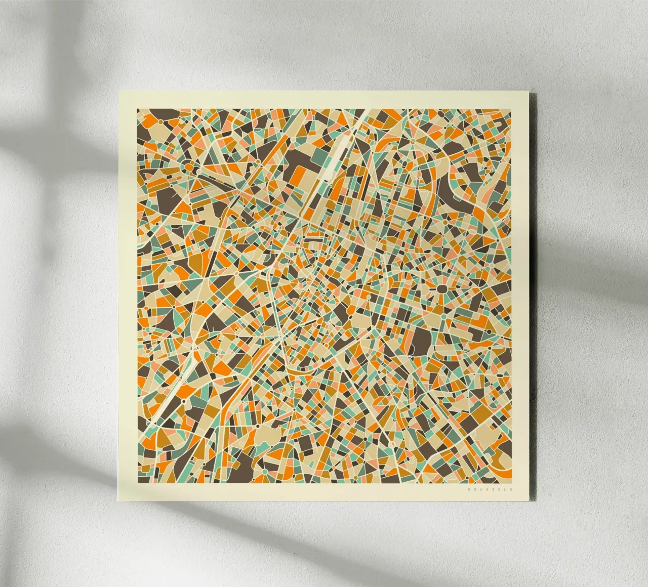 Brussels Map forex plate by Jazzberry Blue