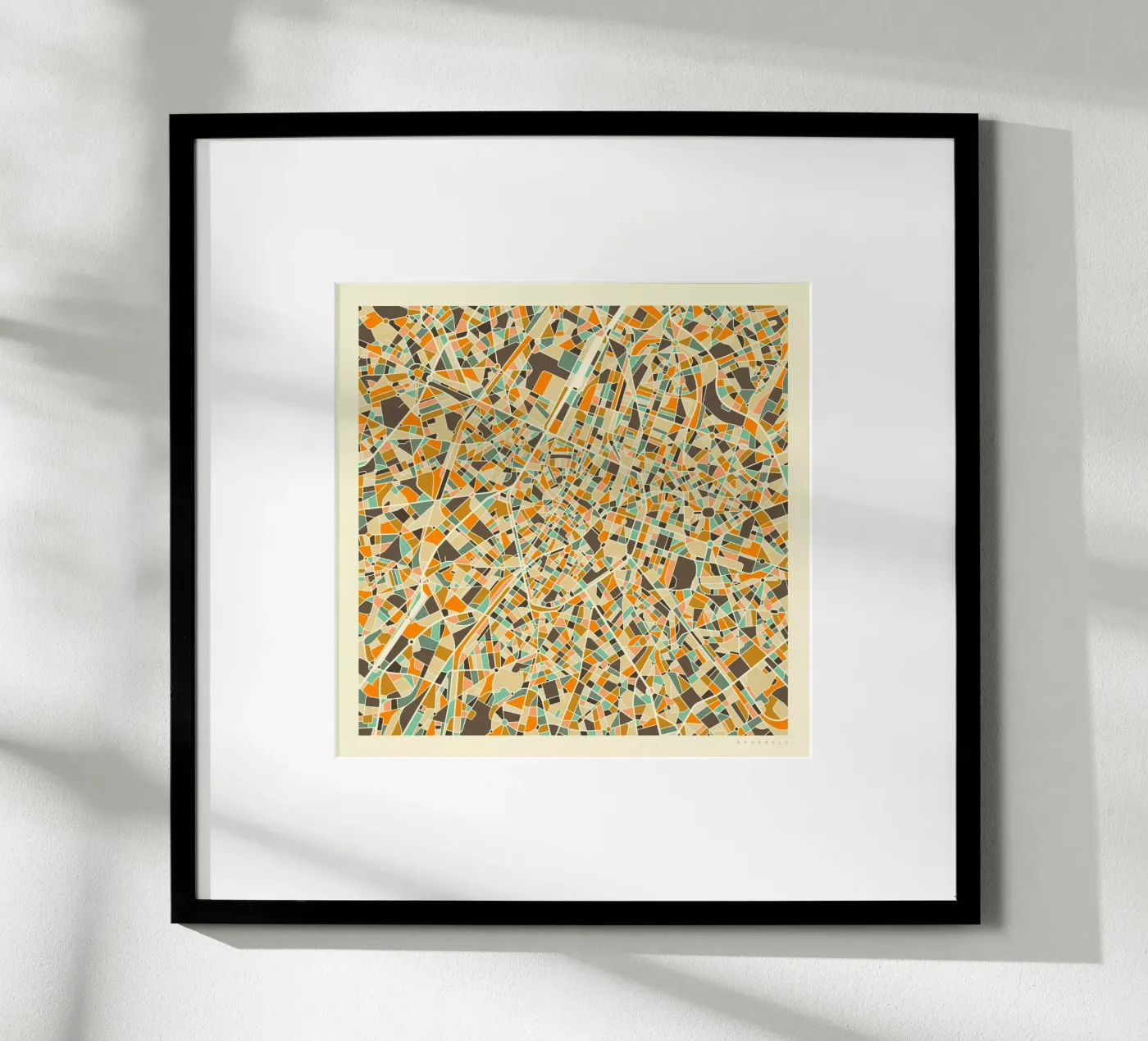 Brussels Map Poster von Jazzberry Blue