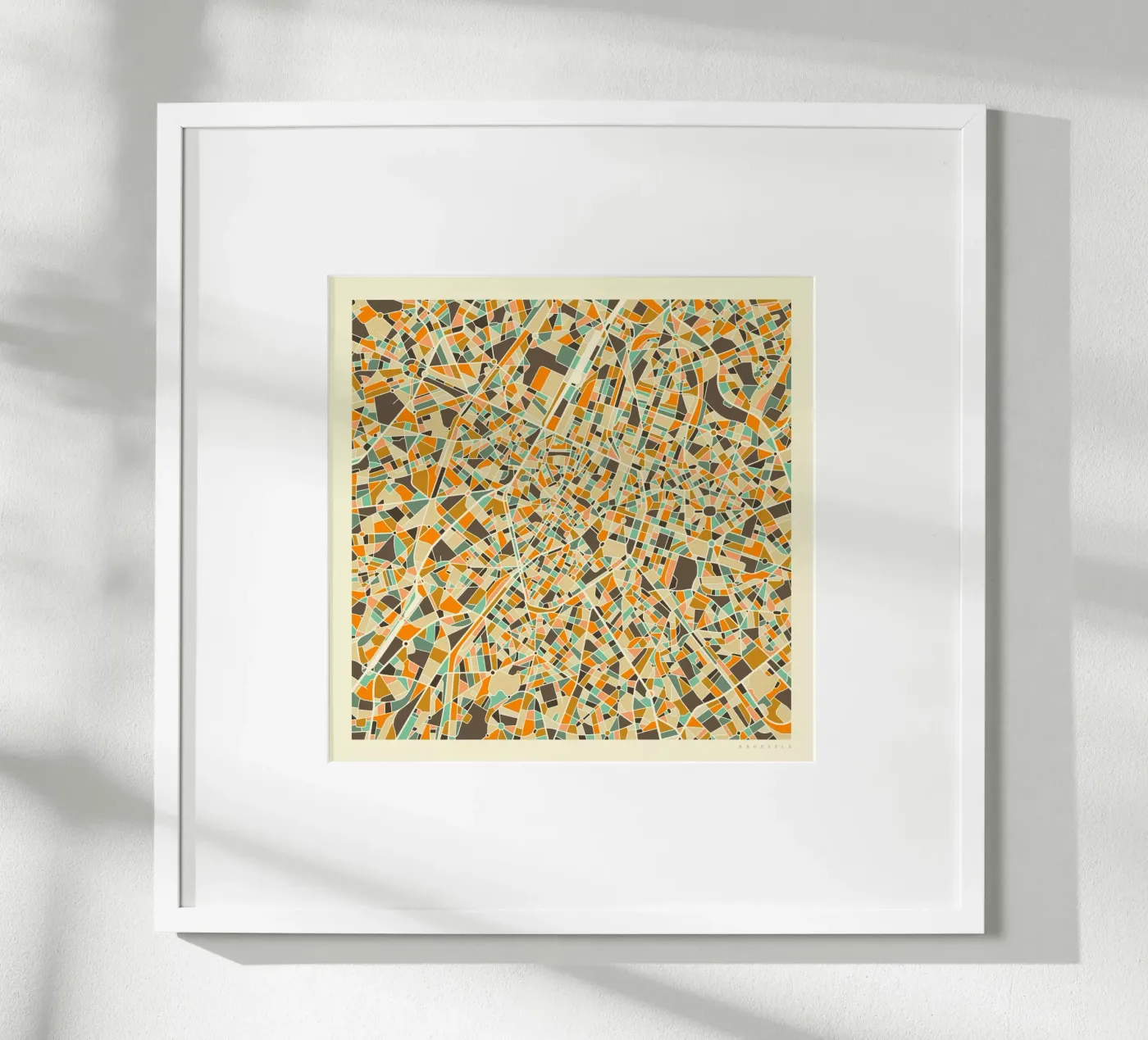 Brussels Map Poster von Jazzberry Blue