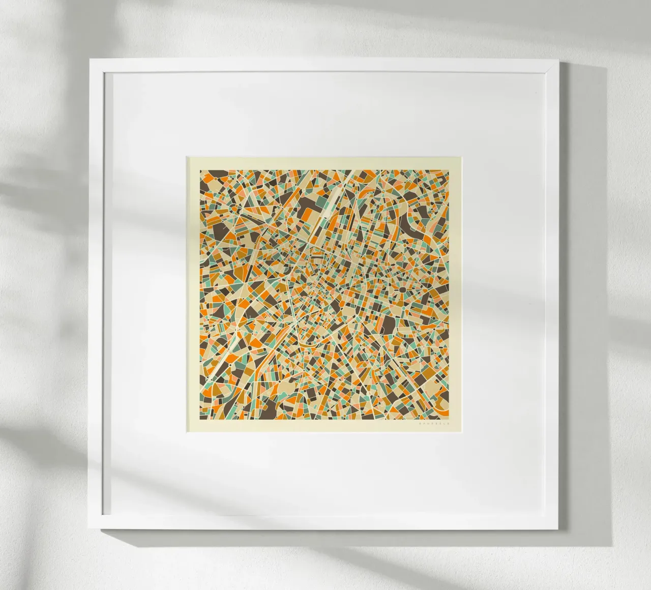 Brüssel Karte Poster von Jazzberry Blue