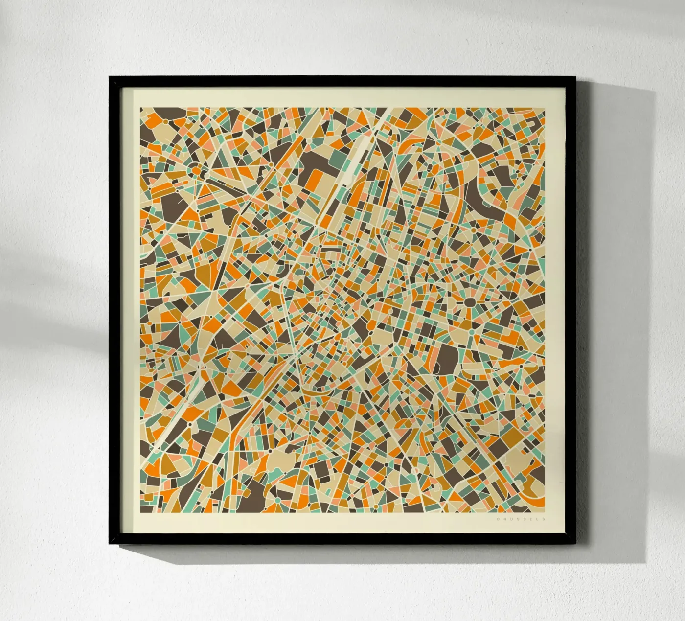 Brussels Map Poster von Jazzberry Blue