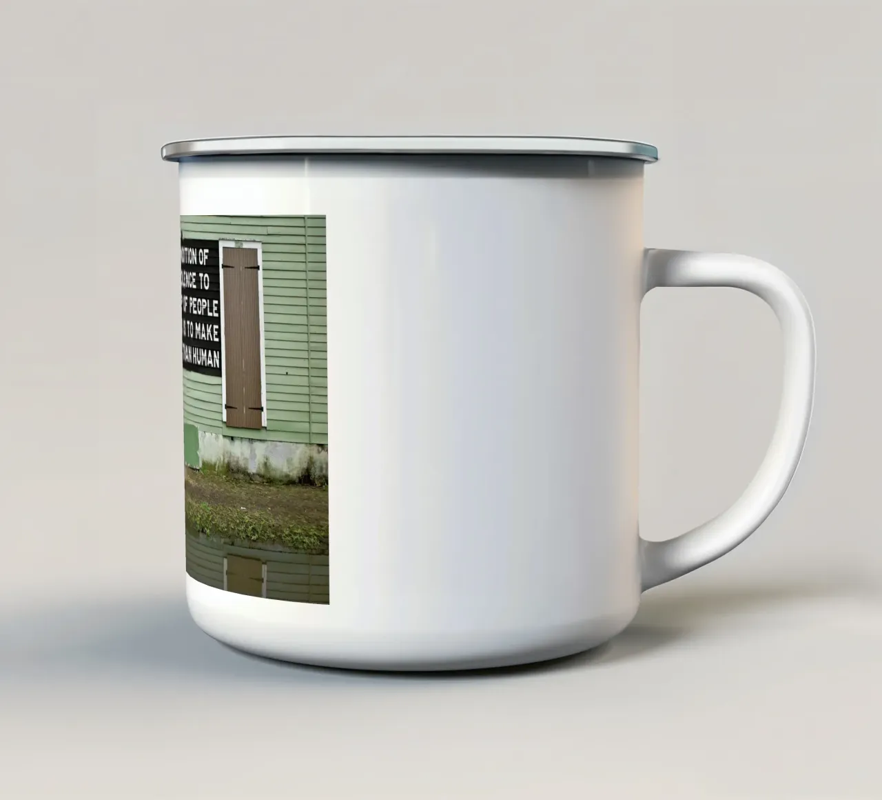 Truth in NOLA Emaille Tasse von Marc Gruninger