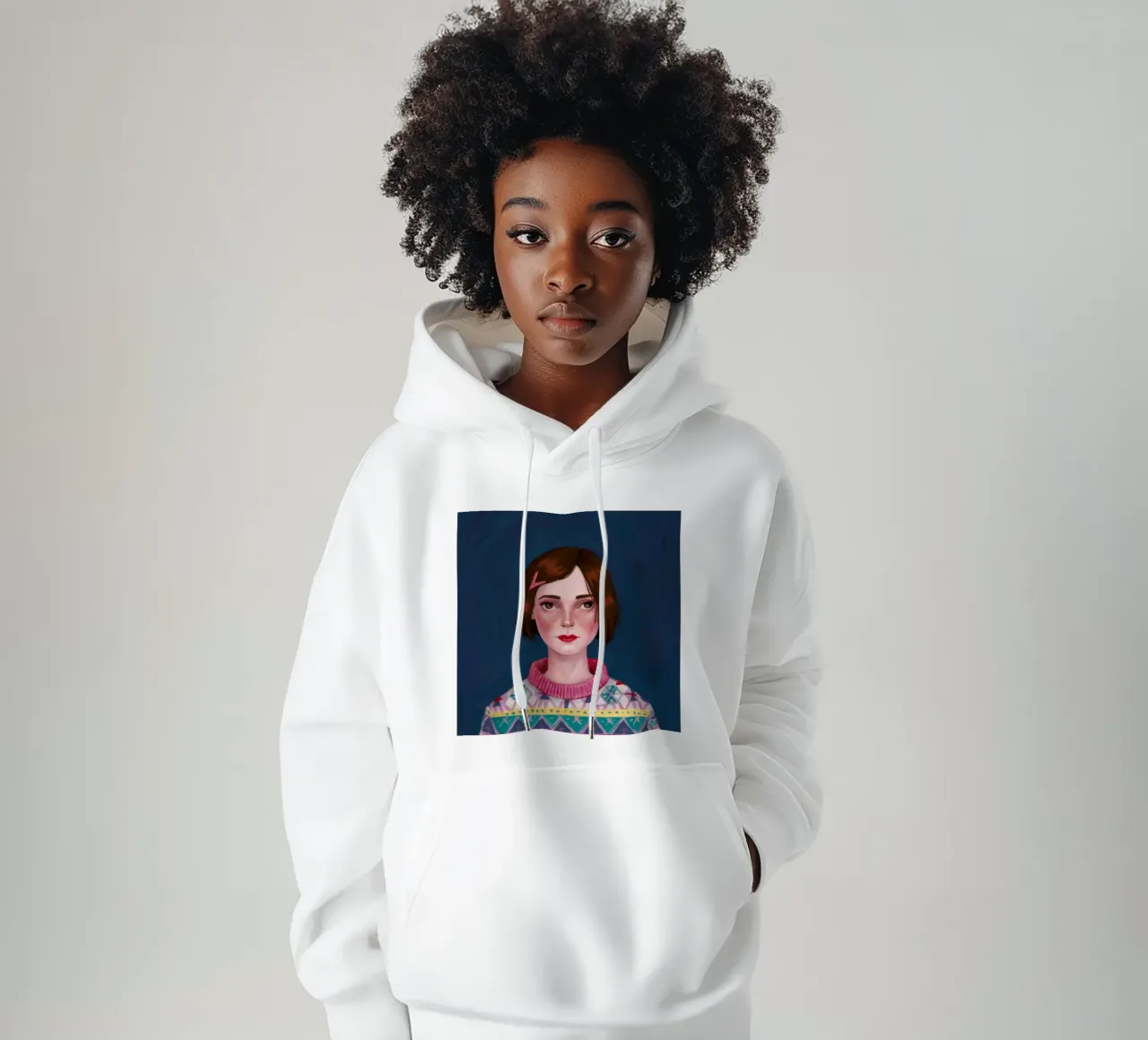 Calore festivo a maglia felpa con cappuccio da Aether Brush
