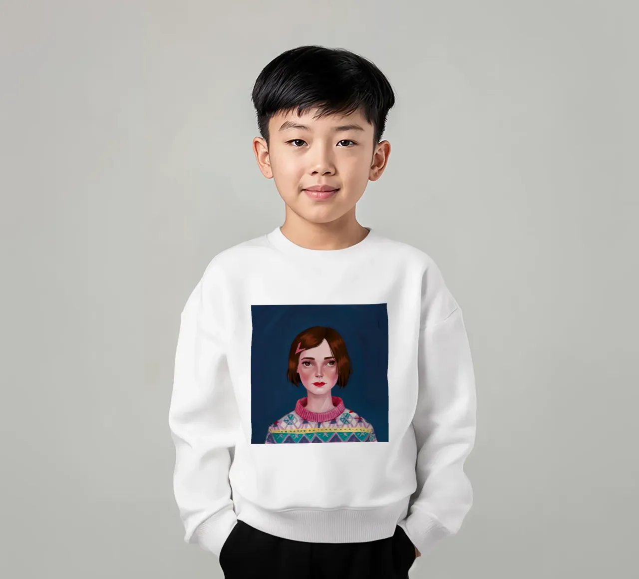 Calore festivo a maglia felpa bambino da Aether Brush