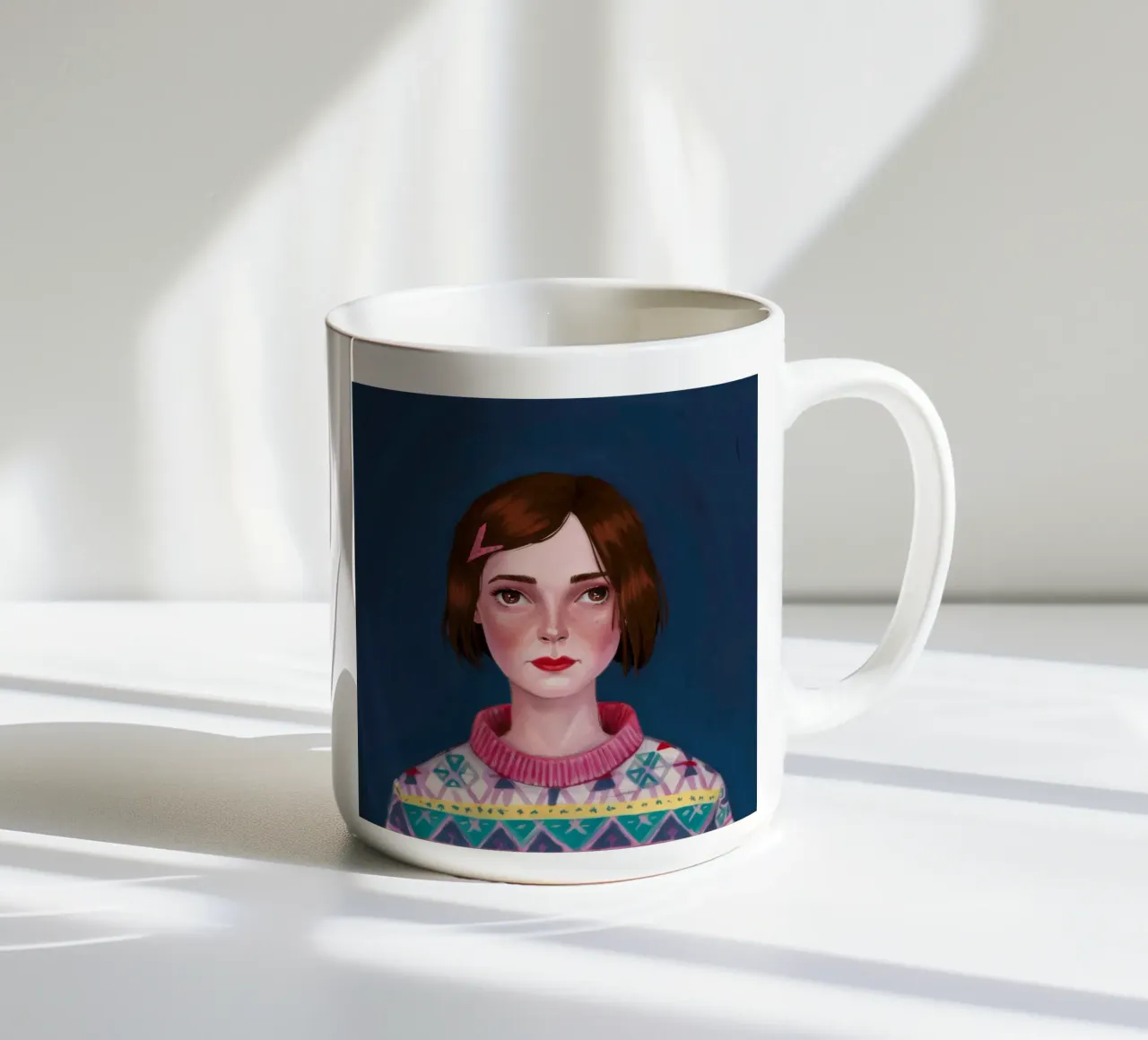 Calore festivo a maglia tazza in ceramica da Aether Brush