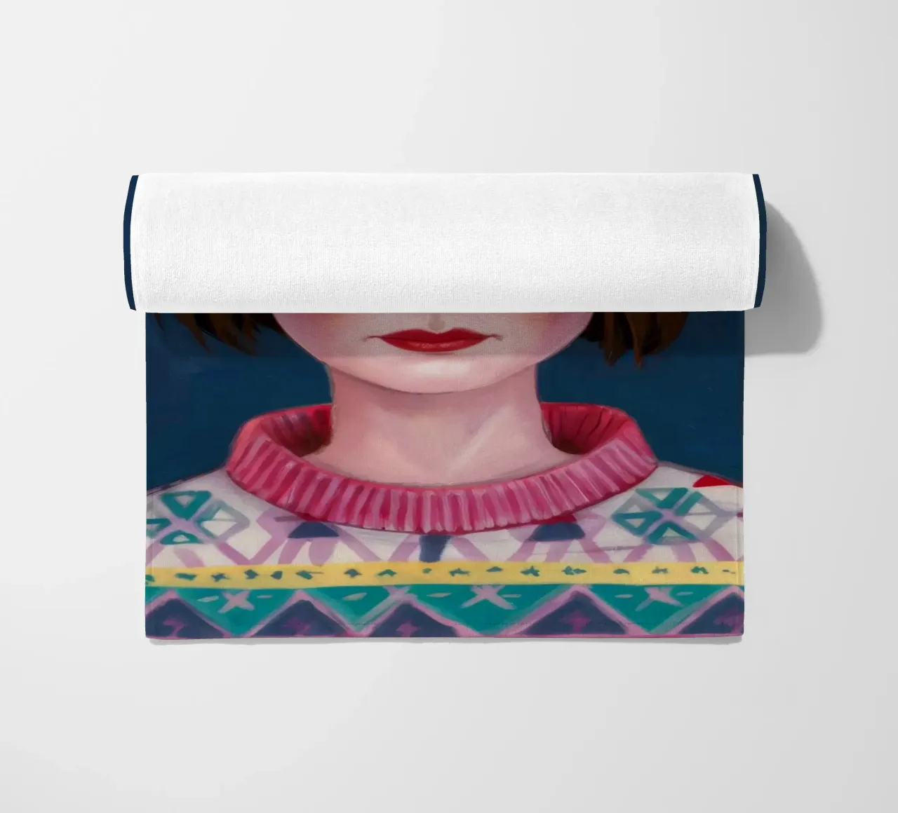 Calore festivo a maglia telo mare da Aether Brush
