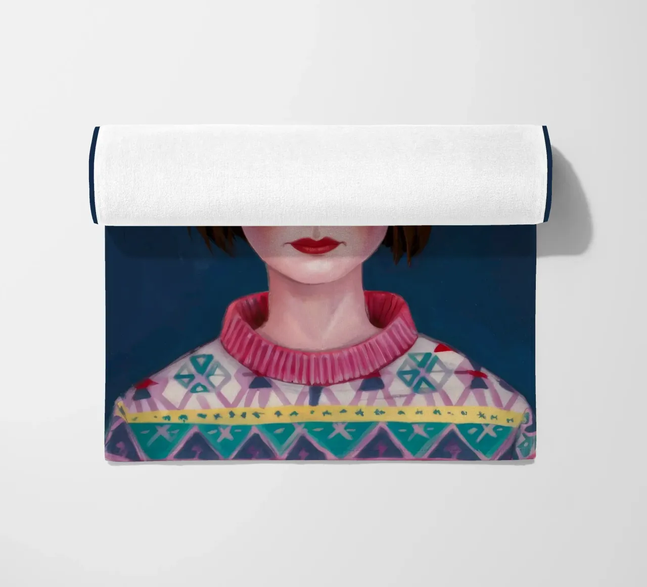 Calore festivo a maglia telo mare da Aether Brush