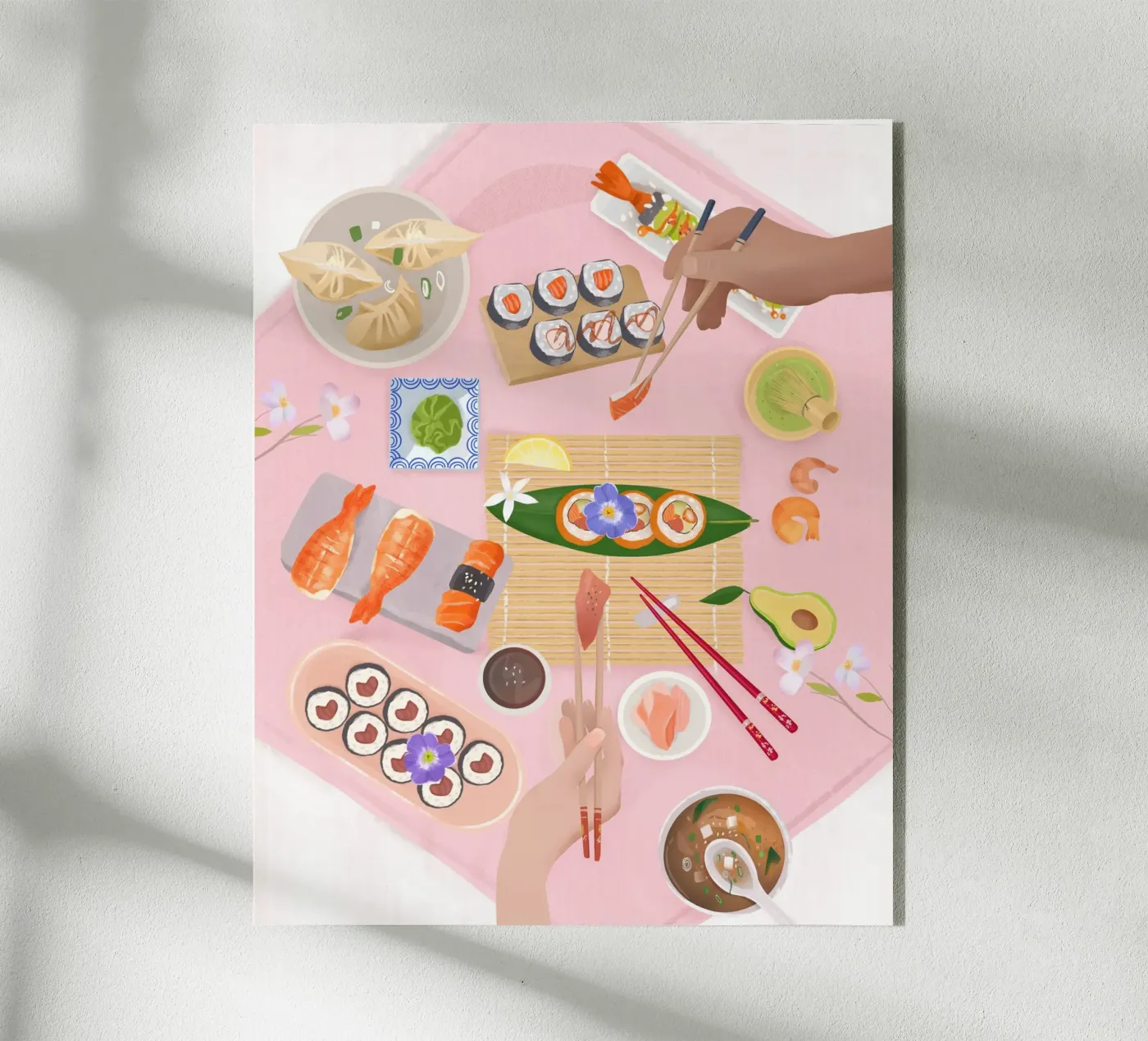 Sushi Time acryl van PetrArts