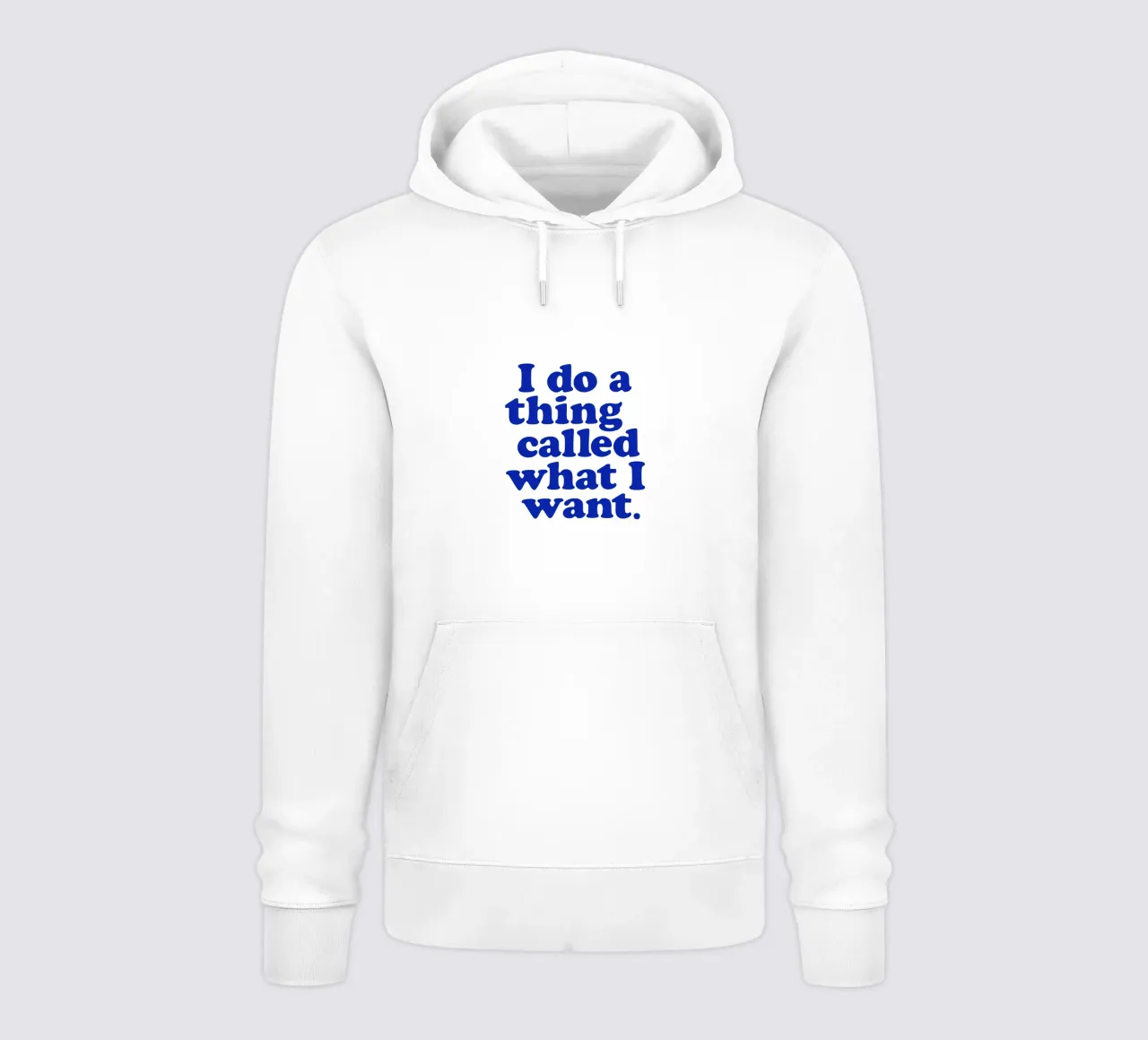 Stampa tipografica di I Do a Thing Called What I Want Rosa Blu felpa con cappuccio da THE MOTIVATED TYPE