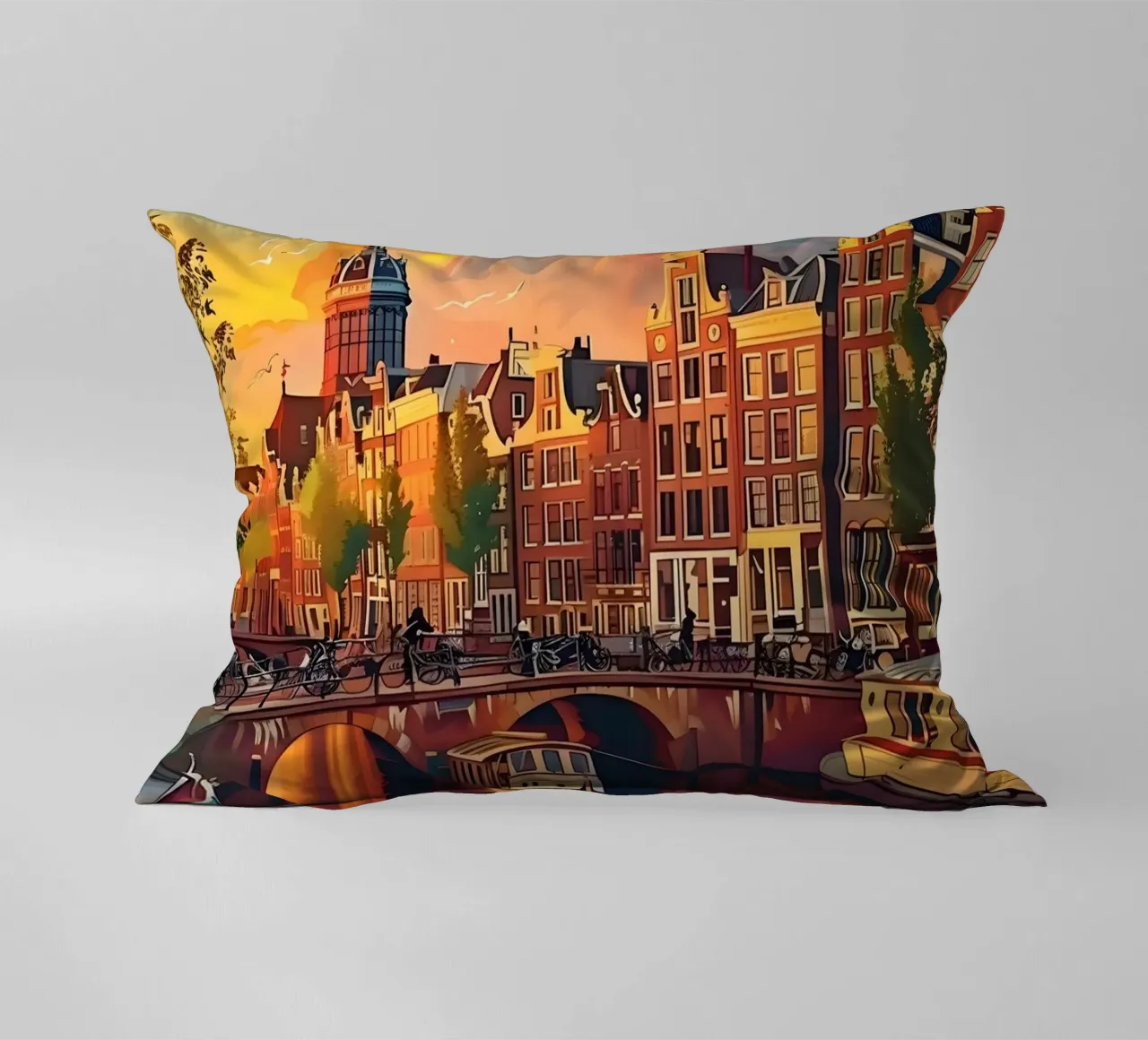 Amsterdam Vintage Kunst cuscino da Vintage Travel Art