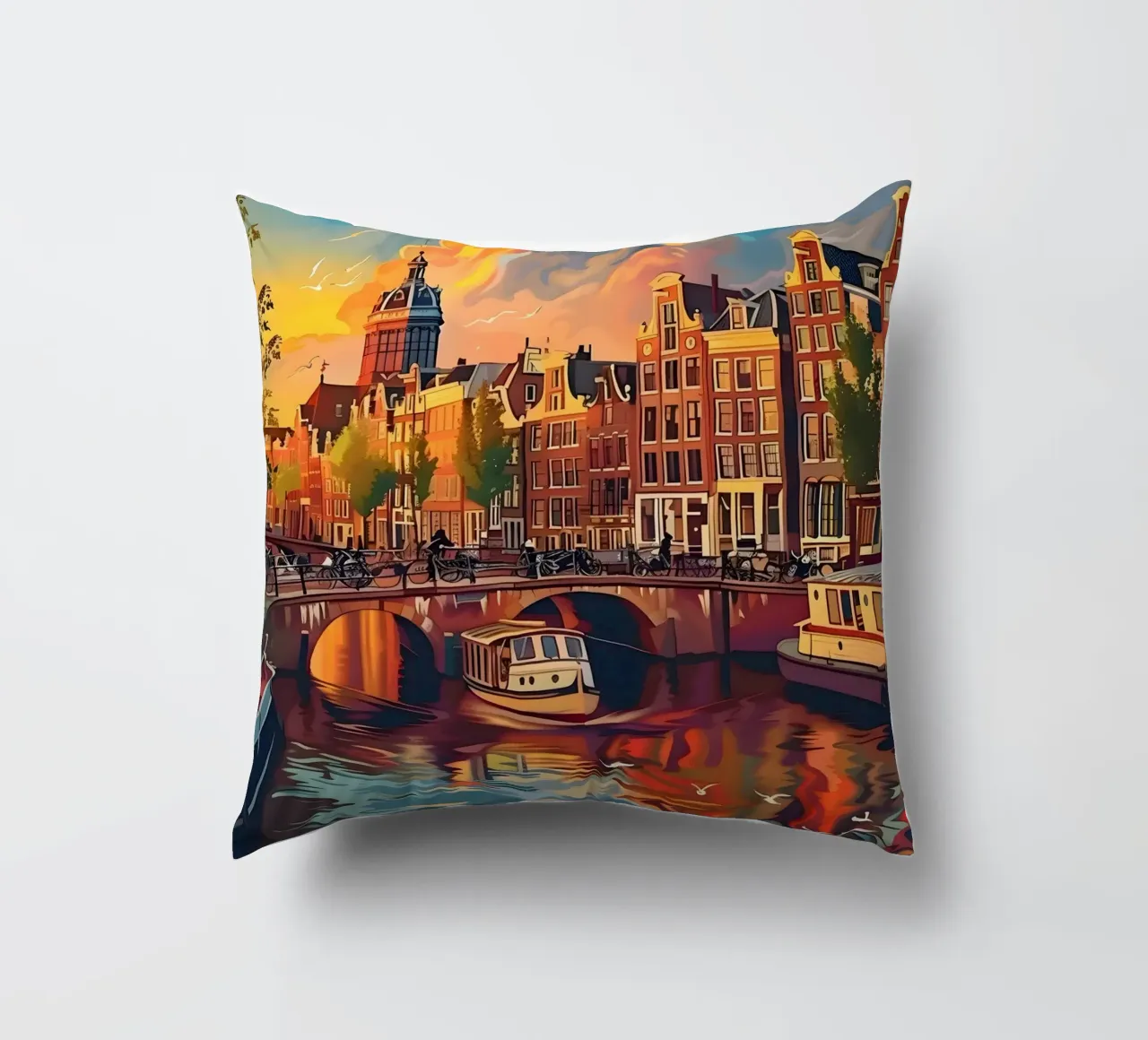 Amsterdam Vintage Kunst cuscino da Vintage Travel Art