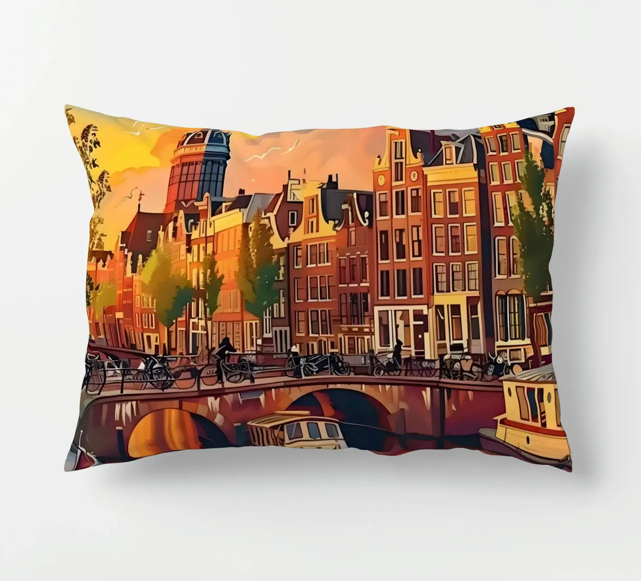 Amsterdam Vintage Kunst cuscino da Vintage Travel Art