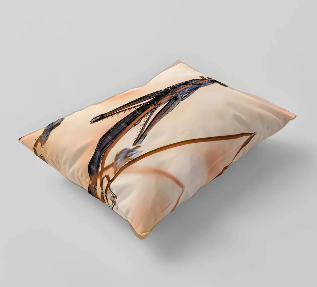 Grasshopper decorative cushion by Tom's Wildlife
