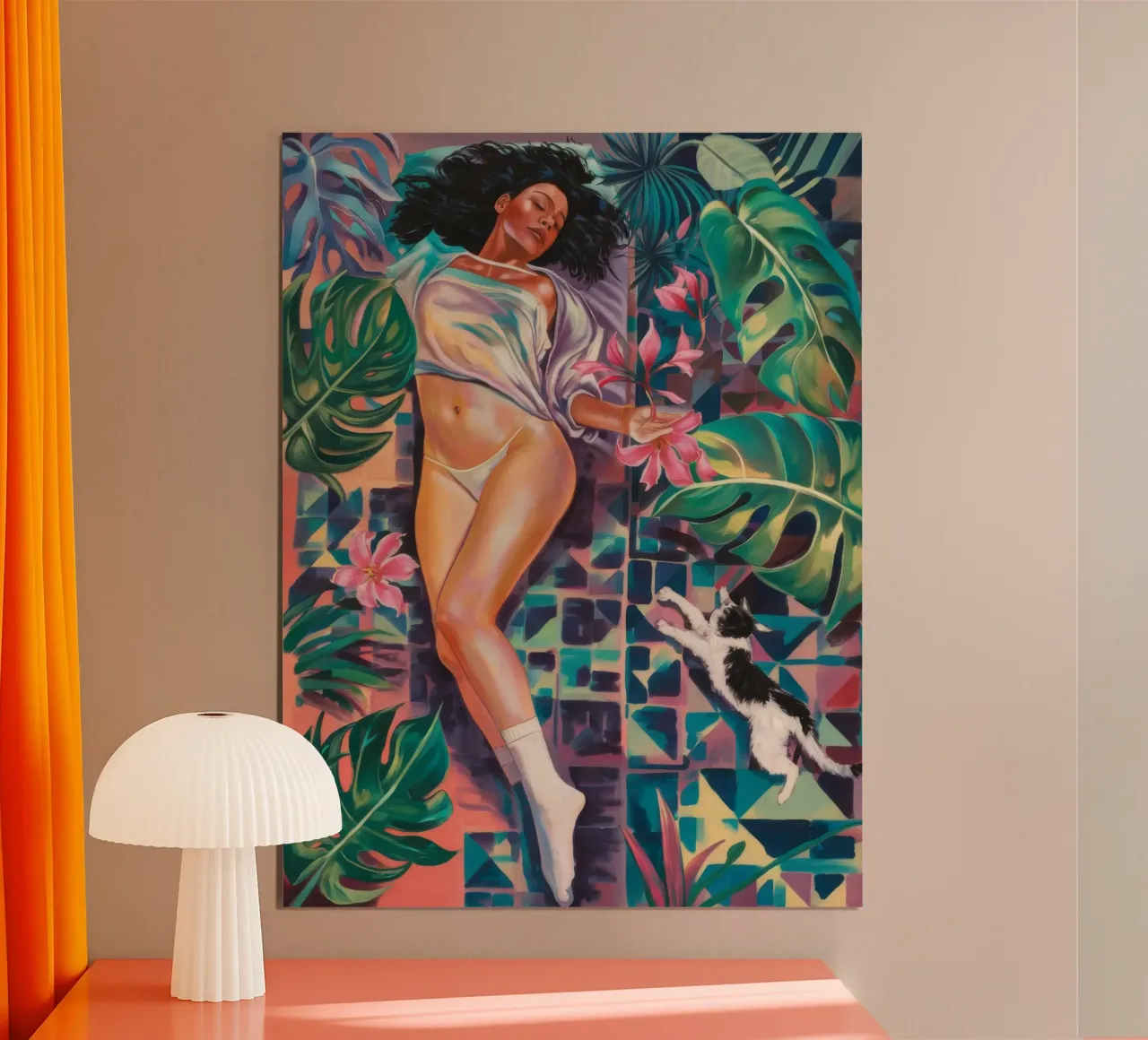 Sogno di svago tropicale poster con telaio in plastica da Ebony Carpenter