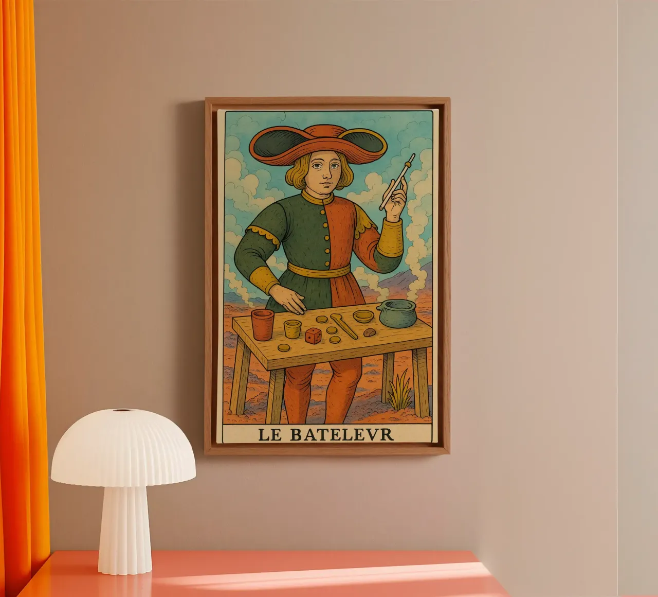 De Bateleur canvas met Baklijst van MysticPixel