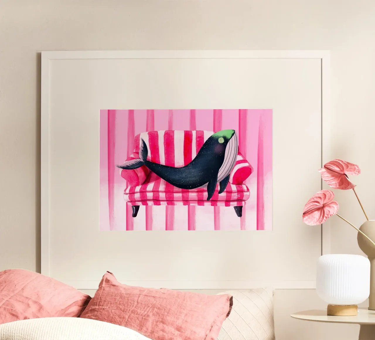 Cura della pelle Wal power poster con telaio in alluminio da julia-silvestrow