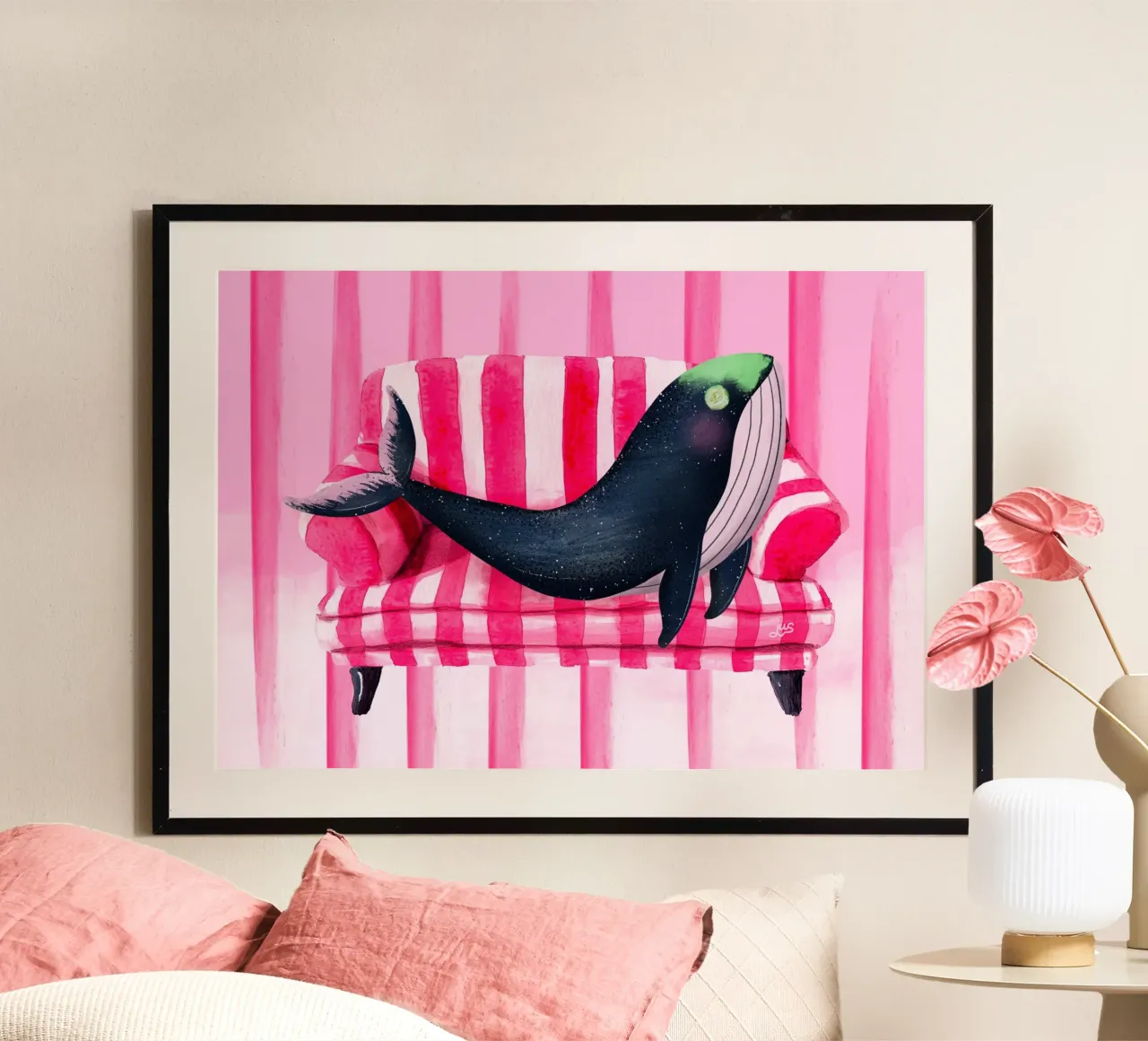 Cura della pelle Wal power poster con telaio in alluminio da julia-silvestrow