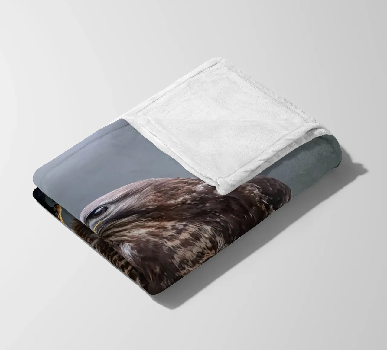 Buzzard fleece blanket by Tom's Wildlife