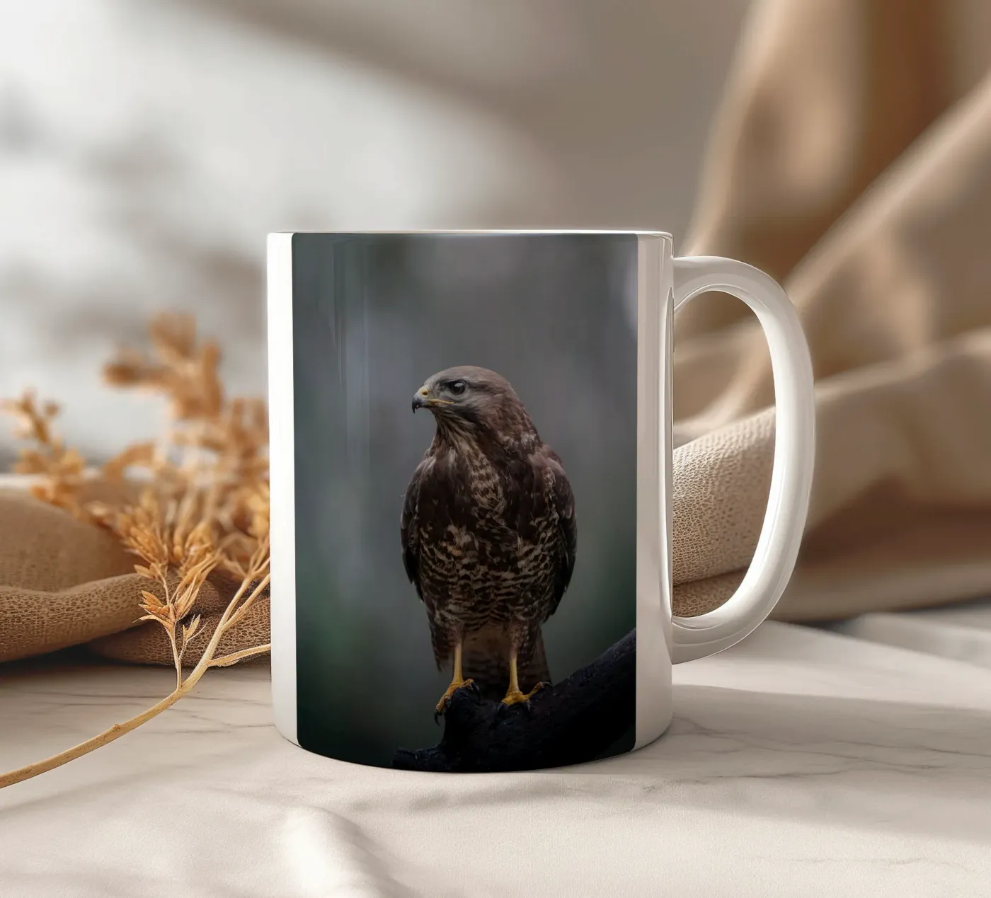 Buzzard ceramic mug by Tom's Wildlife