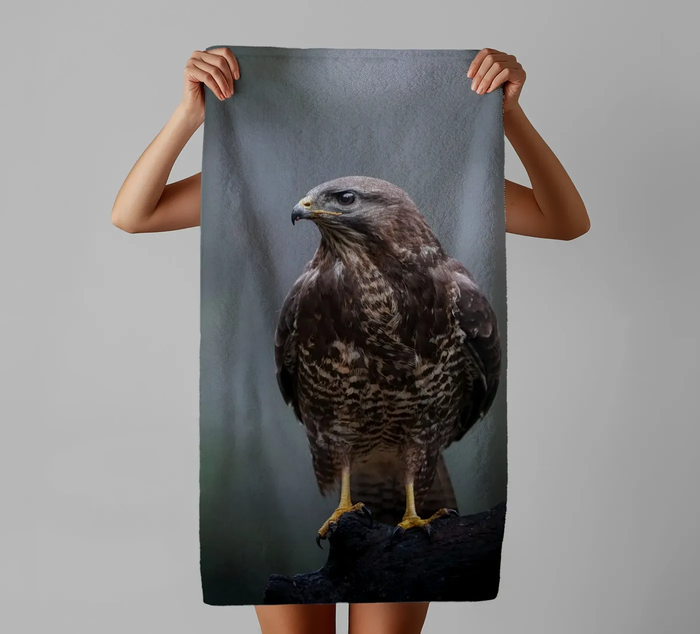 Buzzard badhanddoek van Tom's Wildlife