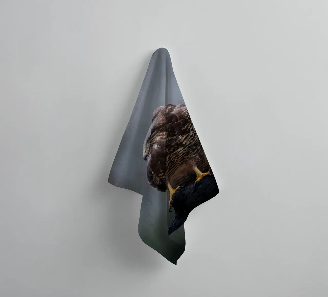 Buzzard towel by Tom's Wildlife